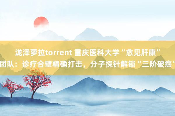 泷泽萝拉torrent 重庆医科大学“愈见肝康”团队：诊疗合璧精确打击，分子探针解锁“三阶破癌”