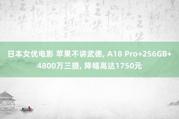 日本女优电影 苹果不讲武德， A18 Pro+256GB+4800万三摄， 降幅高达1750元